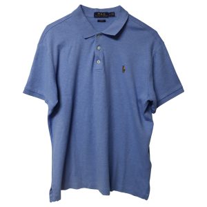 Ralph Lauren Poloshirt – schmale Passform, T-Shirt, Blau, Baumwolle