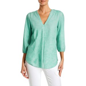 Top – zum Überziehen, gestrickt, Leinen