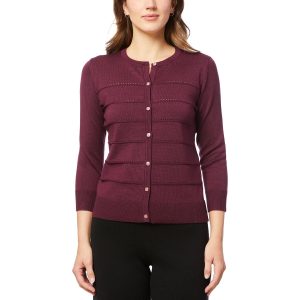 Strickjacke – Streifenmuster, gestrickt, Pullover