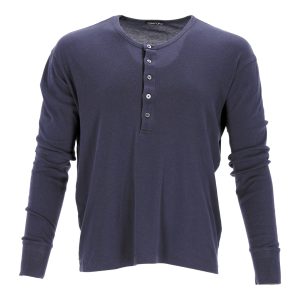 Tom Ford Henley-Shirt – Hemd, Blau, Baumwolle, 7748770889788