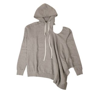 Unravel Project – Kapuzen-Sweatshirtkleid – Grau
