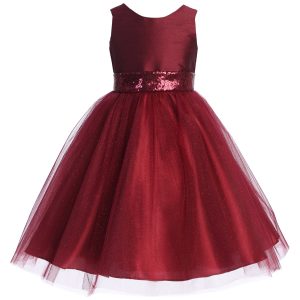 Mädchen (größere Größen) – mit Pailletten – Glitzer – Tüll – Blumenmädchenkleid – Größe – 18.5