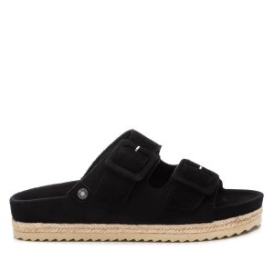 Damen – flache Sandalen – Schwarz – 7704746623036