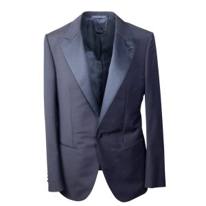 Einreihiger Blazer – Marineblau, Wollmischung