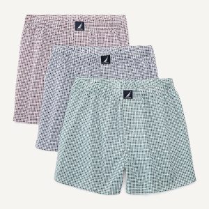 Nautica Herren-Boxershorts – gewebt, 3, Packung, 7793971626044
