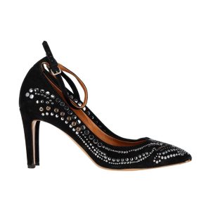 Isabel Marant Pumps – mit Nieten, Knöchelriemen, Schwarz, Veloursleder