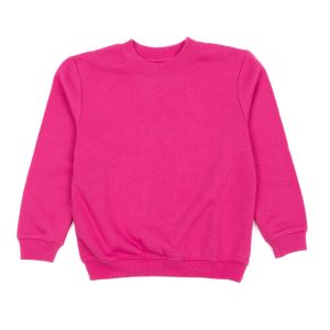 Kinder-Sweatshirt – Langarm, klassisch, unifarben, Farbe