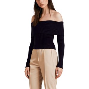 Pullover – unifarben, gerippt, gestrickt, Pullover
