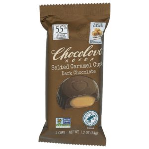 Chocolove – Zartbitterschokolade – Salzkaramell – Tasse – 1.2 oz – Packung – 10