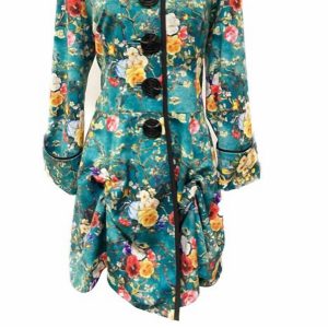 Kleid – mit Knopfleiste, Mantel, Türkis