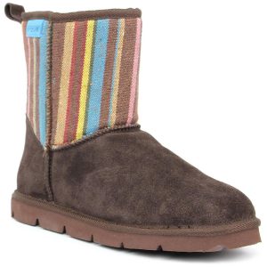 Stiefel – Veloursleder, Kunstfell, Winter