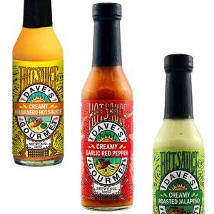 Dave's Gourmet – cremig – Chilisauce – Geschenk – Packung – 3 – 8oz