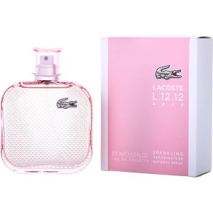 Lacoste L.12.12 Rose Sparkling von Lacoste – Eau de Toilette, Spray, 3,3 oz, für Damen, 7827722633276