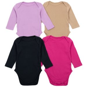 Baby-Body – vier, Packung, Langarm
