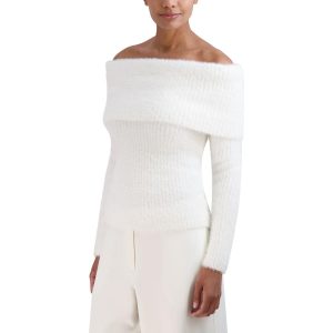 Pullover – schulterfrei, gerippt, Pullover