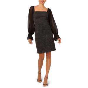Metallic-Optik – Bouclé – Cocktail- und Partykleid