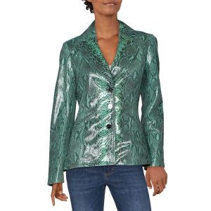 Blazer – Schlangenmuster, Lackleder