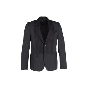 Alexander McQueen Blazer – Streifenmuster, Schwarz, Wolle, 7748774035516
