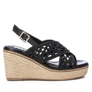 Damen – Keilsandalen – Schwarz – 7703562059836