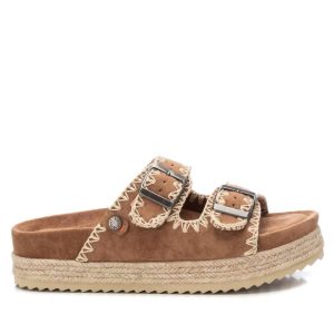 Damen – flache Sandalen – Camel – 7703561535548
