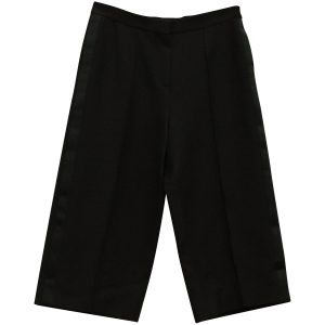 Valentino Hose – verkürzt, weites Bein, Schwarz, Wolle, 7703697522748