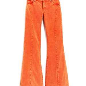 Mädchen-Hose – hoher Bund, Orange