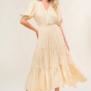 Mädchen-Kleid – gewebt, Midi