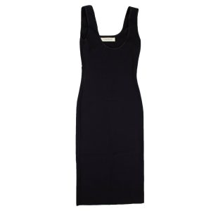 Ärmelloses Kleid – Marineblau, gestrickt