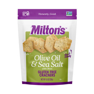 Milton's – Cracker – glutenfrei – Olivenöl – Meersalz – 4.5 oz – Packung – 12