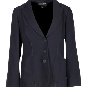 Giorgio Armani Einreihiger Blazer – Marineblau, Viskose, 7703676649532