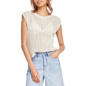 Tanktop – Rundhalsausschnitt, gestrickt, Top, Pullover