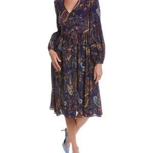 Etro Kleid – Paisley, bedruckt, Seide, Midi