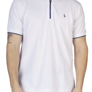 Poloshirt – klassisch, Reißverschluss, Piqué