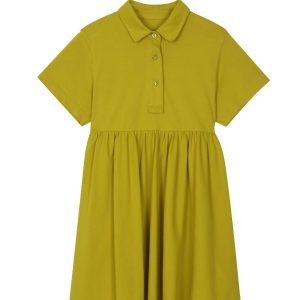 Kinder-Poloshirt – Kleid, Limette
