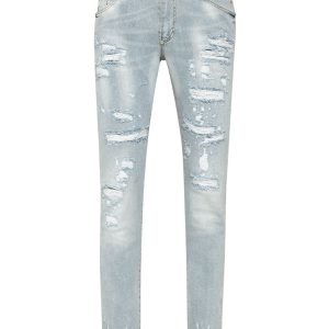 Hose – Denim, schmale Passform, Paisley, 7670514122812