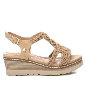 Damen – Keilsandalen – Beige – 7703563075644