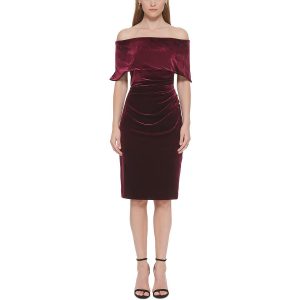 Samt – Mini – Cocktail- und Partykleid