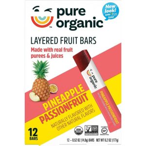 Pure Organic Fruchtriegel – Ananas und Passionsfrucht, 6,2 oz, 9er-Pack