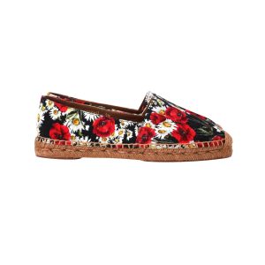 Dolce & Gabbana Espadrilles – Blumenmuster, bedruckt, Ballerinas, Mehrfarbig, Canvas, 7766493659196