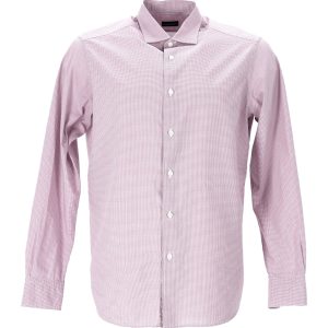 Ermenegildo Zegna Hemd – kariert, Lila, Baumwolle, 7748671176764