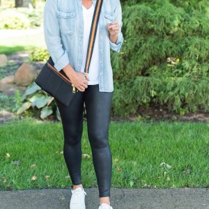 Leggings – Kunstleder, Schwarz, 7287460823100
