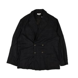 Blazer – Grün, mehrfarbig, Oversize, Wolle