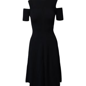 Maje Kleid – Schulter-Cut-outs, Schwarz, Viskose