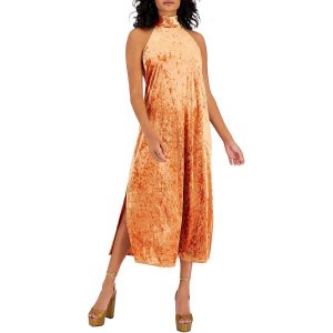 Samt – Neckholder – Neckholder-Kleid