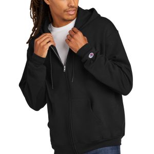 Champion Herren-Kapuzenpullover – Powerblend, durchgehender Reißverschluss