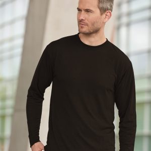JERZEES Herren-T-Shirt – Dri-Power, 100%, Polyester, Langarm, 21LS