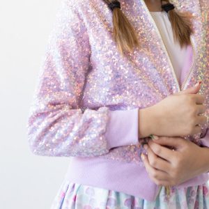Jacke – Lavendel, mit Pailletten
