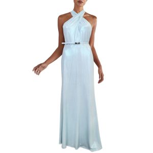 Metallic-Optik – ärmellos – Abendkleid