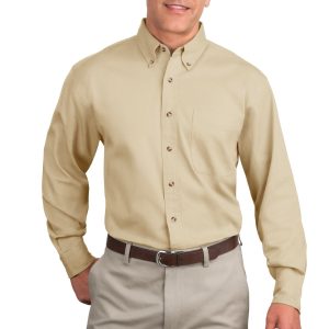 Port Authority Herren-Hemd – Langgröße, Langarm, Twill, TLS600T