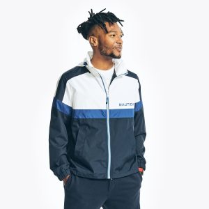 Nautica Herren-Jacke – leicht, Colorblock